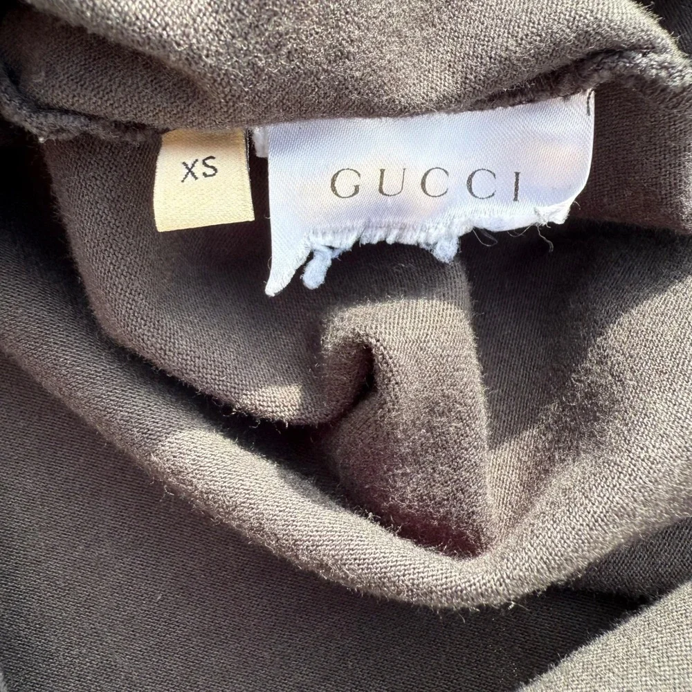 Gucci Graphic T Shirt Red White Lightning Bolt Black Made in Italy XS‎